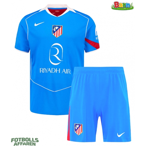 Atletico Madrid Tredjeställ Barn 2025-26 Kortärmad (+ Korta byxor)